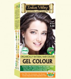 90% Chemical Free Gel Hair Colour Light Brown 5.0 